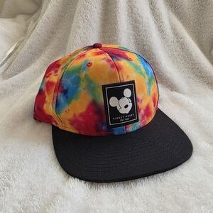 NEFF Disney Collection Mickey Mouse Black Tie Dye Snapback Trucker Hat Cap